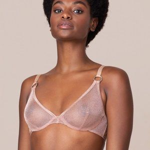Agent Provocateur Phoebe Rose Gold Bra 36C NWOT